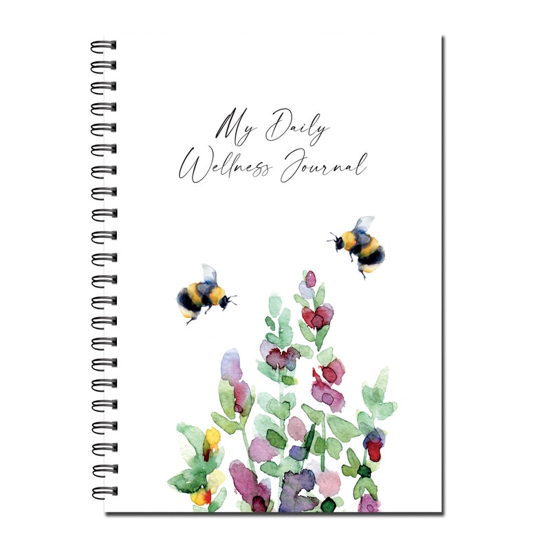 Mein tägliches Journal Teenager Kinder Erwachsene Ein A5 Buch mit 50 Seiten beidseitig bedruckt auf hochwertigem 120g/qm Watercolour Bee