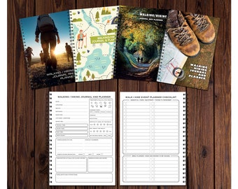 Walking/Hiking Journal & Planner  | A5 148mm x 210mm | 50 Double sided Pages | Printed on quality 120gsm