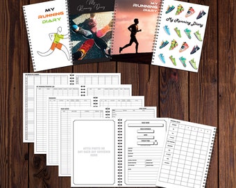 My Running Diary/ Race Log  | 53 double sided pages | A5 148mm x 210mm | Quality 120gsm |  Wirobound