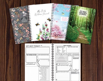 My Daily Wellness Journal | Teens | Kids | Adults | A5 wirobound book 50 pages printed to both sides on quality 120gsm