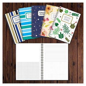 Creative Journal / Quaderno 4 in 1 / Bullet (puntini), Blank, Ruled, Square (griglia) / 50 pagine fronte-retro su 120gsm / A5 / Split Wirebound