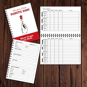 Mon petit journal de poche pour diabétiques | Carnet de glycémie| 1 an | A6 (105 x 148 mm) | Wiro 53 pages imprimées recto-verso sur une qualité de 120 g/m²