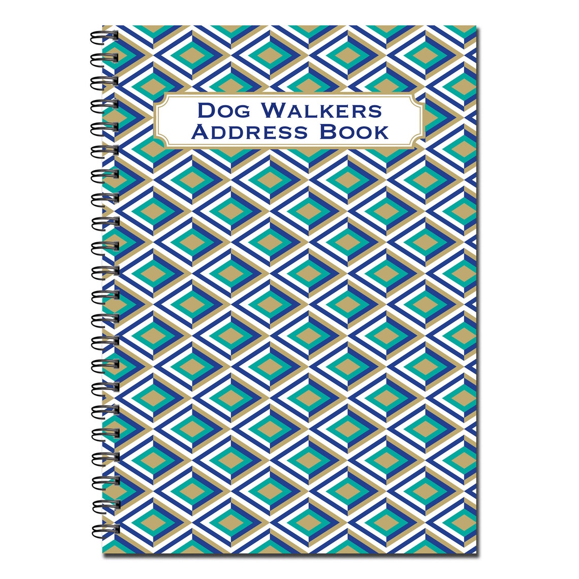 Designer Dog Walkers Address Book A5 Wirobound Book 52 Pages Etsy UK