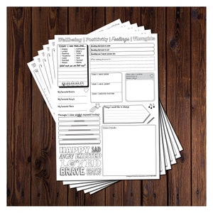 Child Classroom Wellness Pad / Salud mental / Bienestar / Niños / Libro A4 100 páginas impresas por una cara en calidad 80gsm - Páginas extraíbles