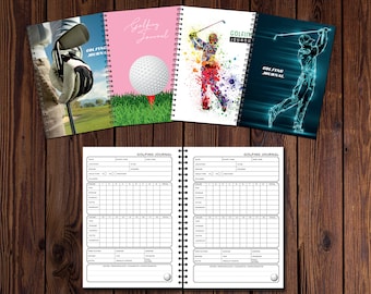 Designer Golfing Journal | Diary | A5 | 50 double sided pages | High Quality 120gsm