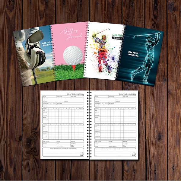 Journal de golf design | Agenda | A5 | 50 pages recto-verso | 120 g de haute qualité