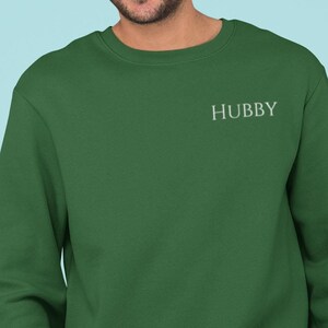 Embroidered Hubby Sweatshirt, Embroidered Groom Sweatshirt, Embroidered Crewneck, Embroidered Fiance Sweatshirt