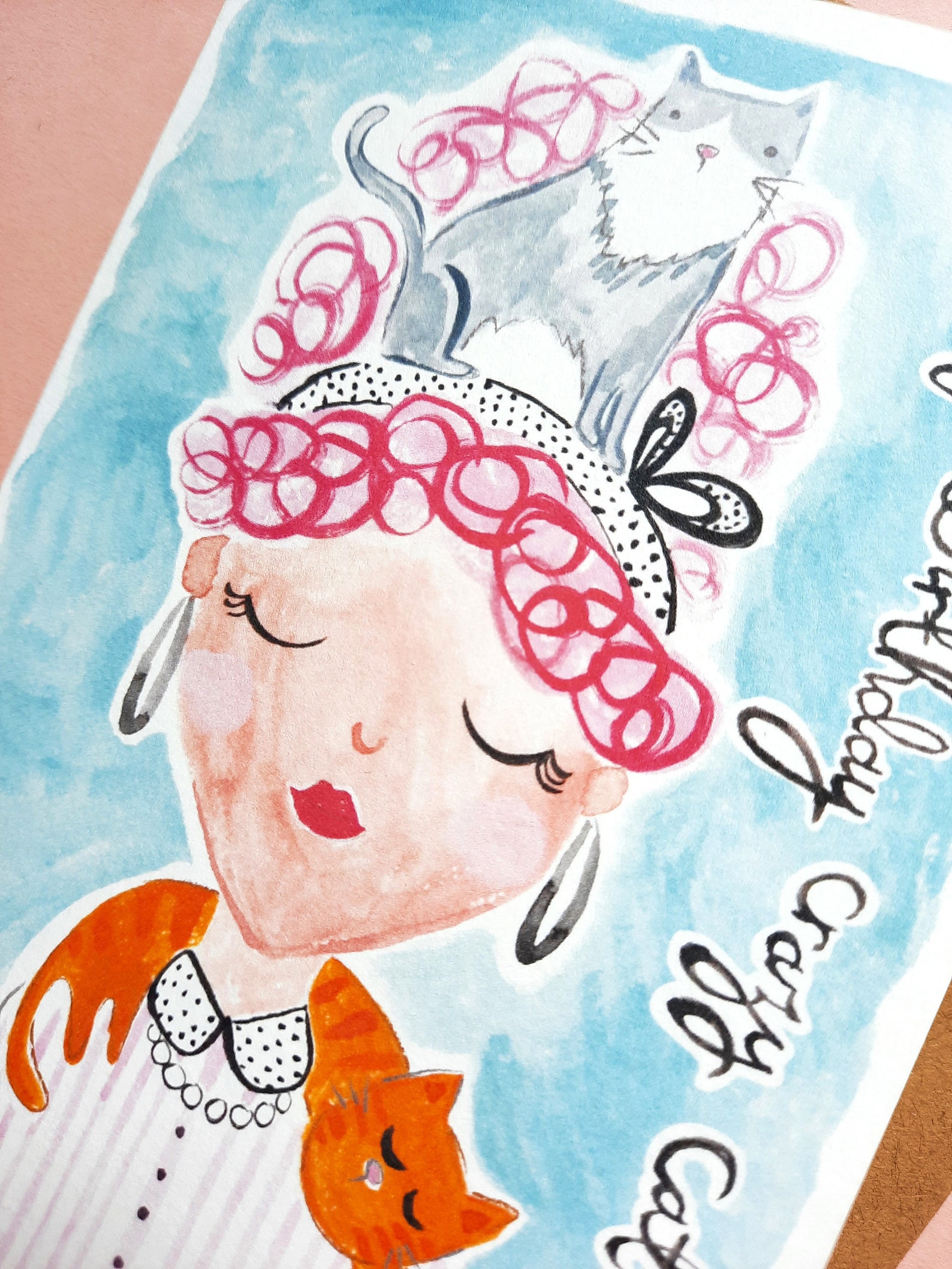 Happy Birthday Crazy Cat Lady Greetings Card Cat Lovers - Etsy