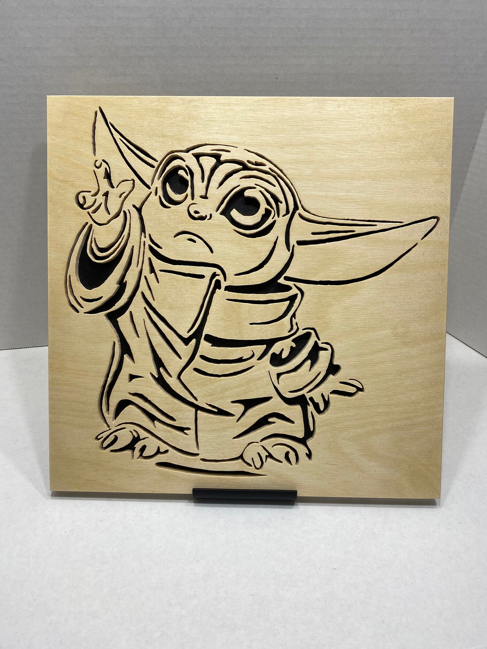 Grogu/Baby Yoda The Mandalorian Scroll Saw Portrait Etsy