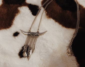 Longhorn Tassel Necklace