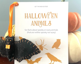 Halloween non-candy treat; animal fact booklet, animal fun facts, non plastic favor, plastic free Halloween