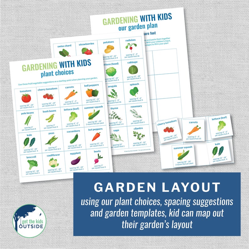 Kids Garden Planner – Square Foot Gardening Printable (Digital Download) image 2