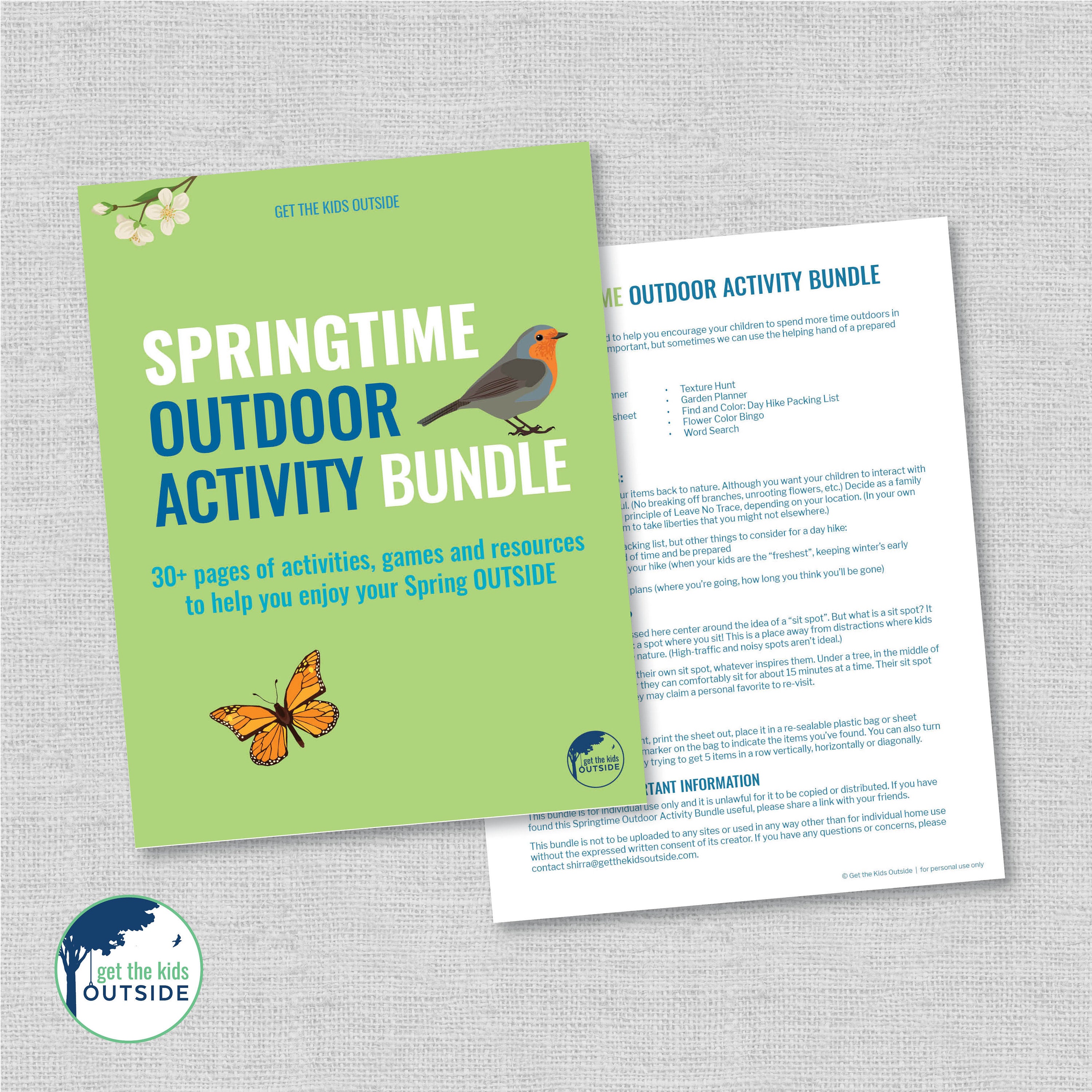 Download Springtime Outdoor Activity Bundle Outdoor Activities For Etsy