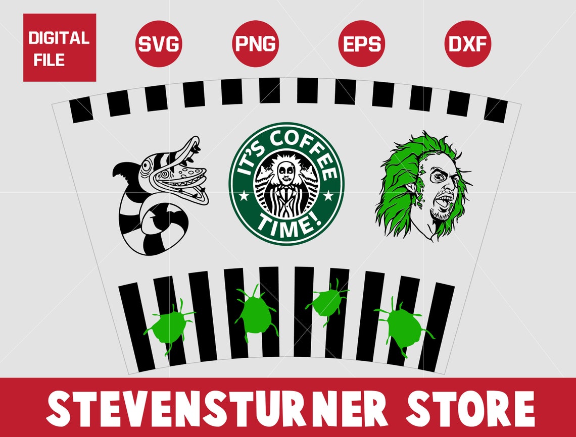 Beetlejuice Starbucks Cup Svg File For Cricut Beetlejuice Etsy