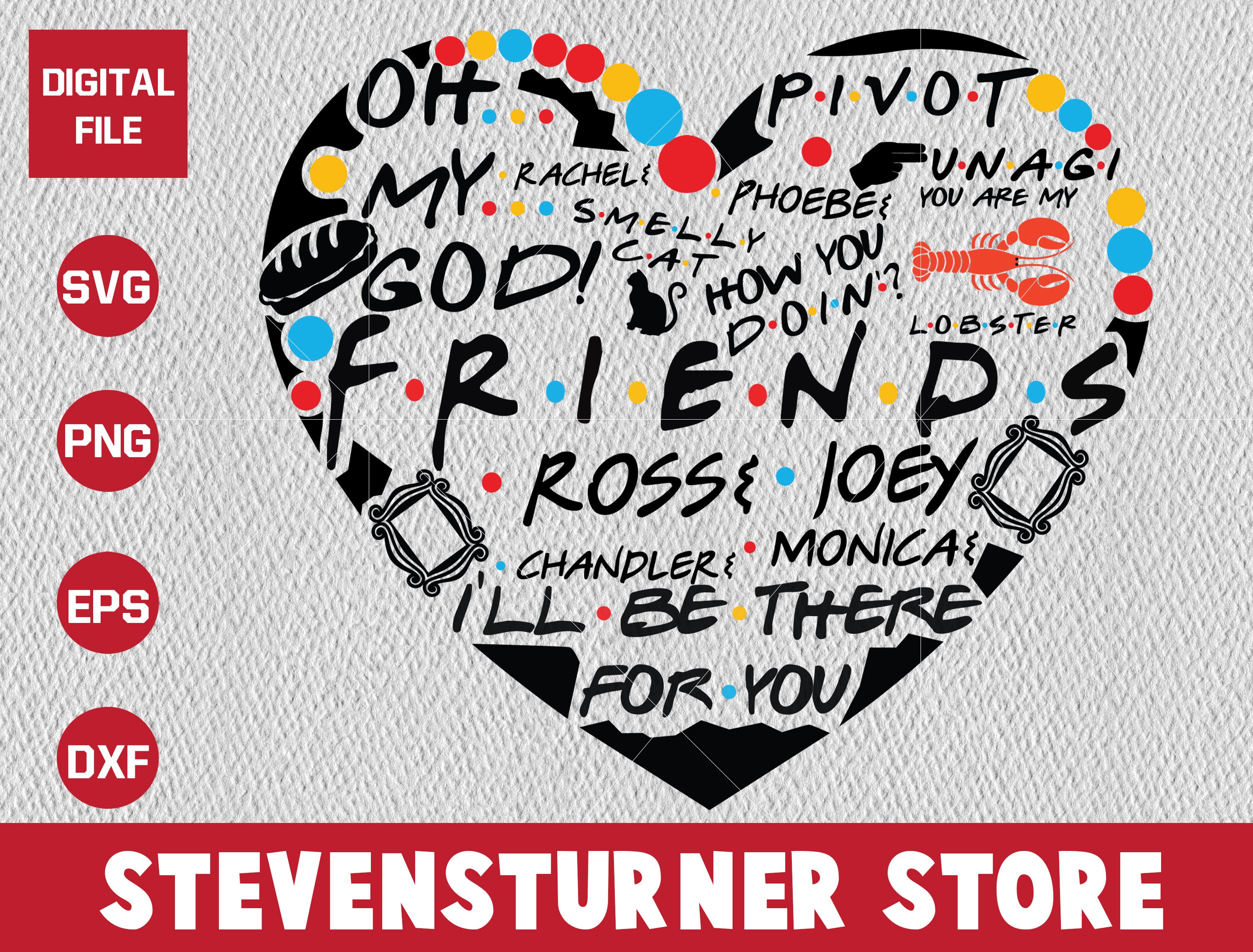 Freunde SVGLogo Freunde Buchstaben ClipArt geschnitten Etsy