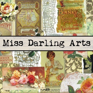 Romantic Ultra Feminine Collage Masterboards by Mastercraft Artist Miss Darling (as seen in YouTube)