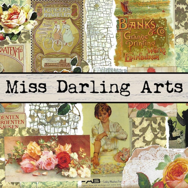 Romantic Ultra Feminine Collage Masterboards by Mastercraft Artist Miss Darling (as seen in YouTube)