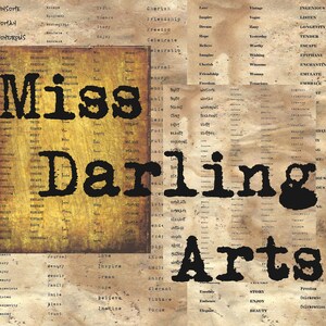 Plus de 900 mots de journal populaires assortis par MissDarlingArts