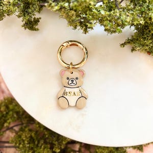 Médaille ours pour animal de compagnie, Médaille pour chien mignonne, Médaille pour animal de compagnie personnalisée, Médaille en argile, Collier