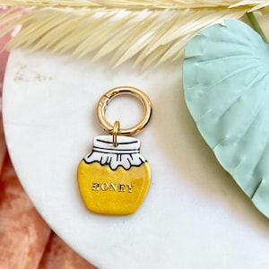 Médaille pour animal de compagnie Honey Pot, Médaille Fruit pour chien, Médaille pour animal de compagnie personnalisée, Médaille en argile, Collier