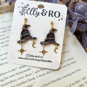 Magical Hat Earrings, Fantasy Earrings, Witch Earrings, Wizard Earrings, Sorting