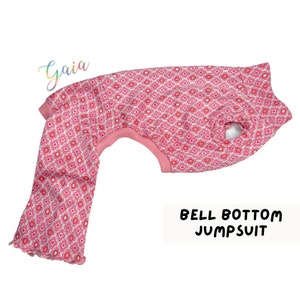 AANGEPASTE bell bottom Italiaanse windhond Jumpsuit Groovy, pyjama