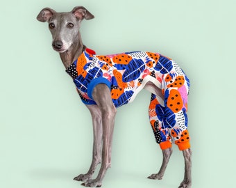 CUSTOM Cotton Italian greyhound JUMPSUIT Jungle