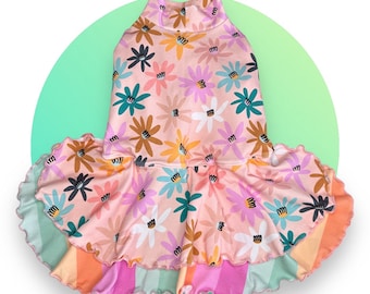 Italian greyhound summer jersey DRESS Flower Power