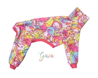 CUSTOM WARM Italian greyhound Unicorns jammies / jumpsuit