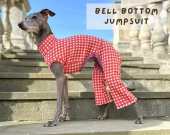 AANGEPASTE bell bottom Italiaanse windhond Jumpsuit Groovy, pyjama