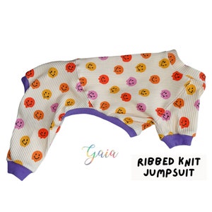 Combi-short / Combi-short lévrier italien en coton côtelé PERSONNALISÉ Smileys fondants