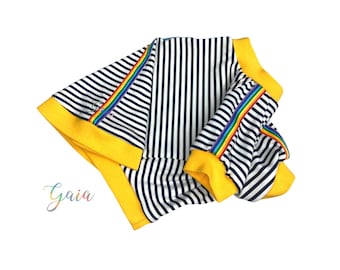 Italian greyhound jersey t-shirt / top / tee Rainbow