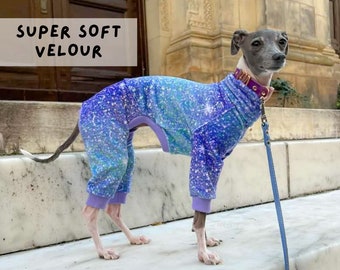 CUSTOM Italian greyhound  jammies / jumpsuit / pajamas super soft velour