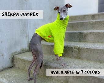 Italian greyhound long sleeve SHERPA jumper