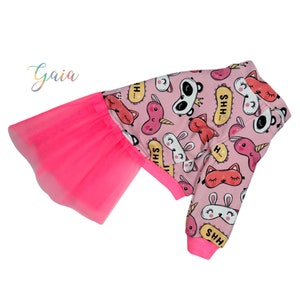 Italian greyhound COTTON and TULLE dress