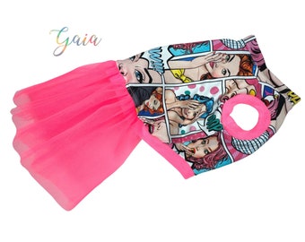 Italian greyhound COTTON and TULLE dress