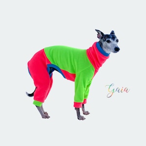 Italiaanse windhond AANGEPASTE SUPER warme fleecejammies/jumpsuit