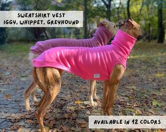Felpa gilet levriero ITALIANO, WHIPPET, LEVRIERO