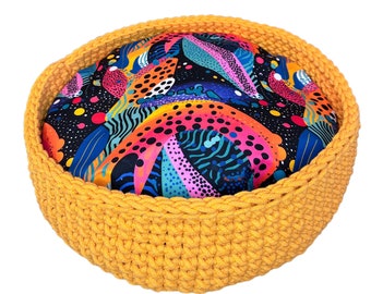 Cama para PERROS, cama para GATOS, cama para mascotas, cama de ganchillo, cesta para mascotas de ganchillo