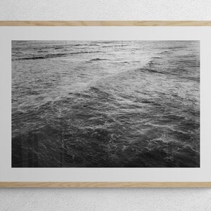 Large Wall Art Print, Fine Art Archival Paper, Surfing Print, Cornwall Seascape, Monochrome, Black and White,, Gift for a Surfer