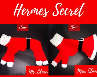 Hermes' Secret Mr. & Mrs. Claus Fleece Jammies Santa Suit