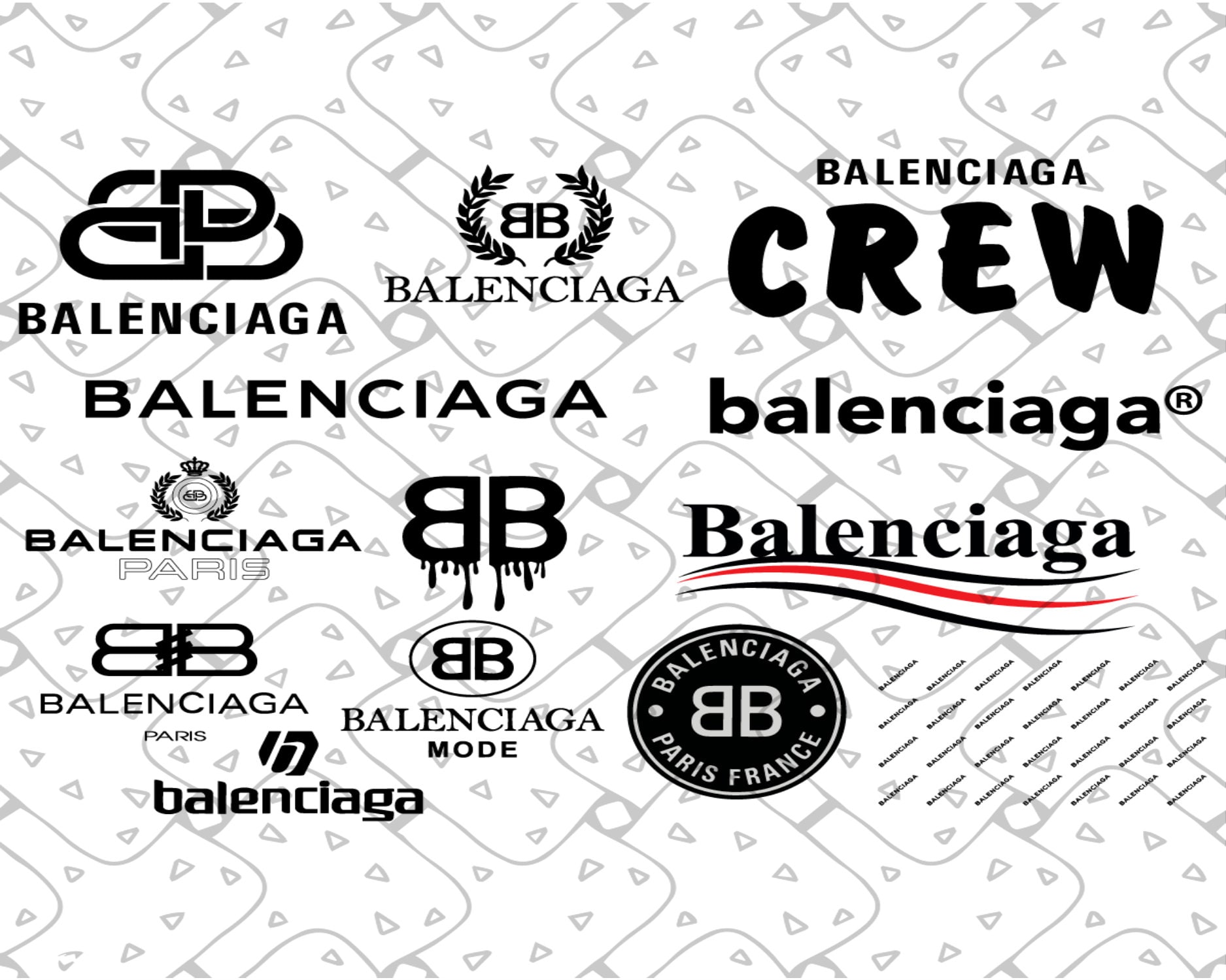 Balenciaga Logos Svg Bundle Trending Svg Balenciaga Svg Etsy