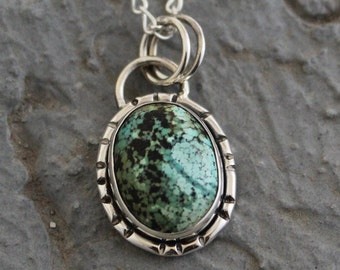 Collar de turquesa y plata de ley, joyería bohemia con piedras preciosas, piedra de nacimiento de diciembre, regalo hecho a mano para ella.
