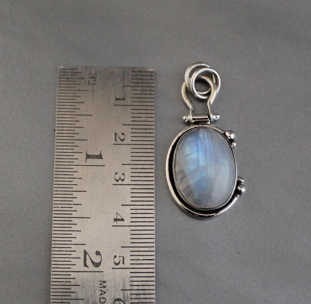 Jeweloporium Collana Boho In Argento 925 Fatto A Mano Con Pietre Di Luna, Lapislazzuli, Onice E Granato