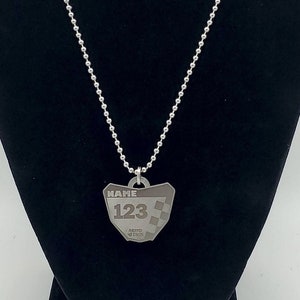 Collier de plaque d’immatriculation dirt bike en acier inoxydable avec graphiques personnalisés