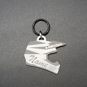 Médaille d'identification pour animal de compagnie en aluminium pour casque tout-terrain avec graphismes personnalisés