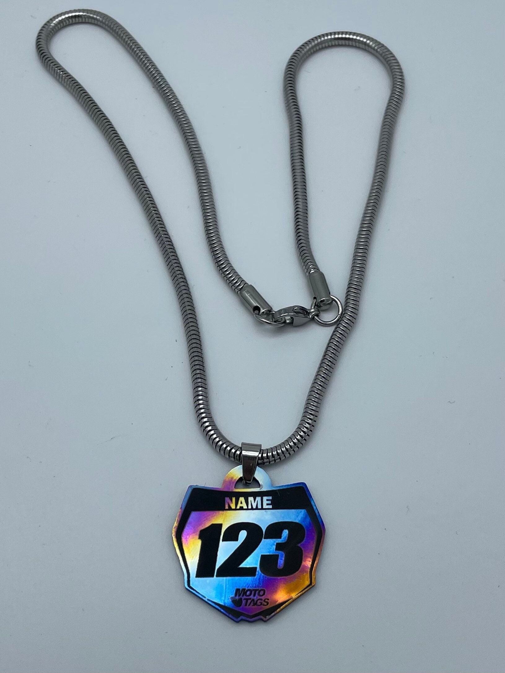 Moto Number Necklace - Etsy