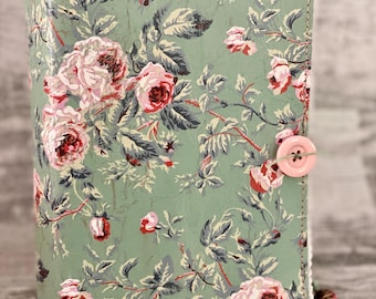 Junk Journal vegan leather cover, nature botanical floral theme, Little Daisy Grace
