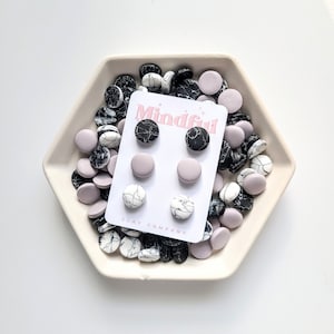 CLAY STUD PACK | Basics Collection | Handmade | Neutral | Minimal