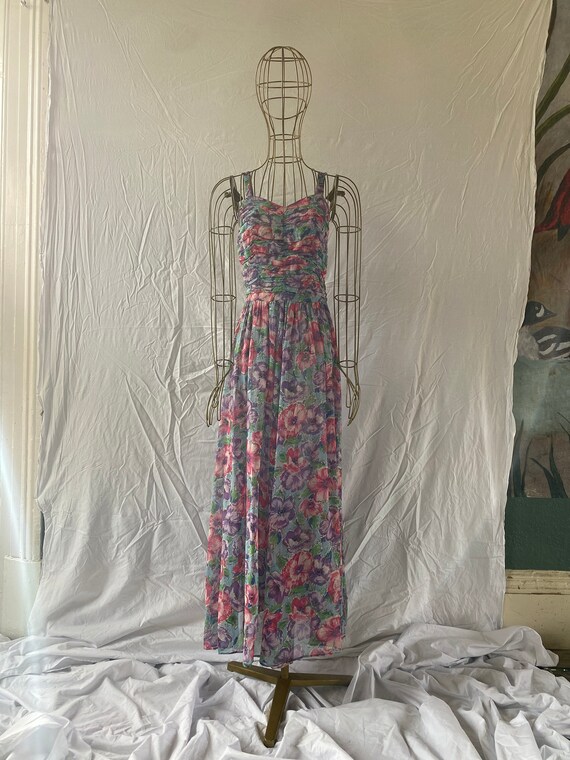 Vintage 1950's floral cotton gauze strappy sundres